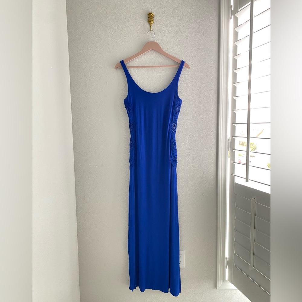 Cookies Hawaii Royal blue dress with appliqué on sides